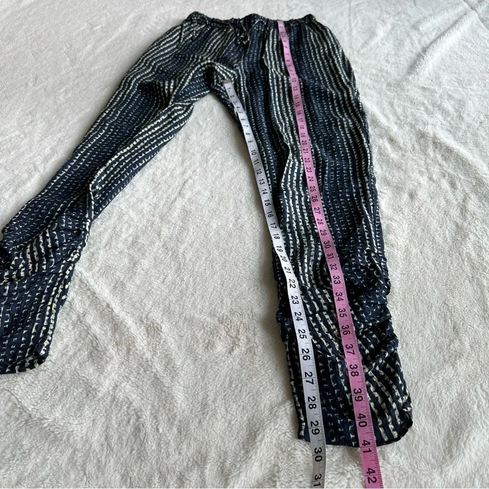 Derek Lam Silk Navy Blue Yellow Pants XS (2)